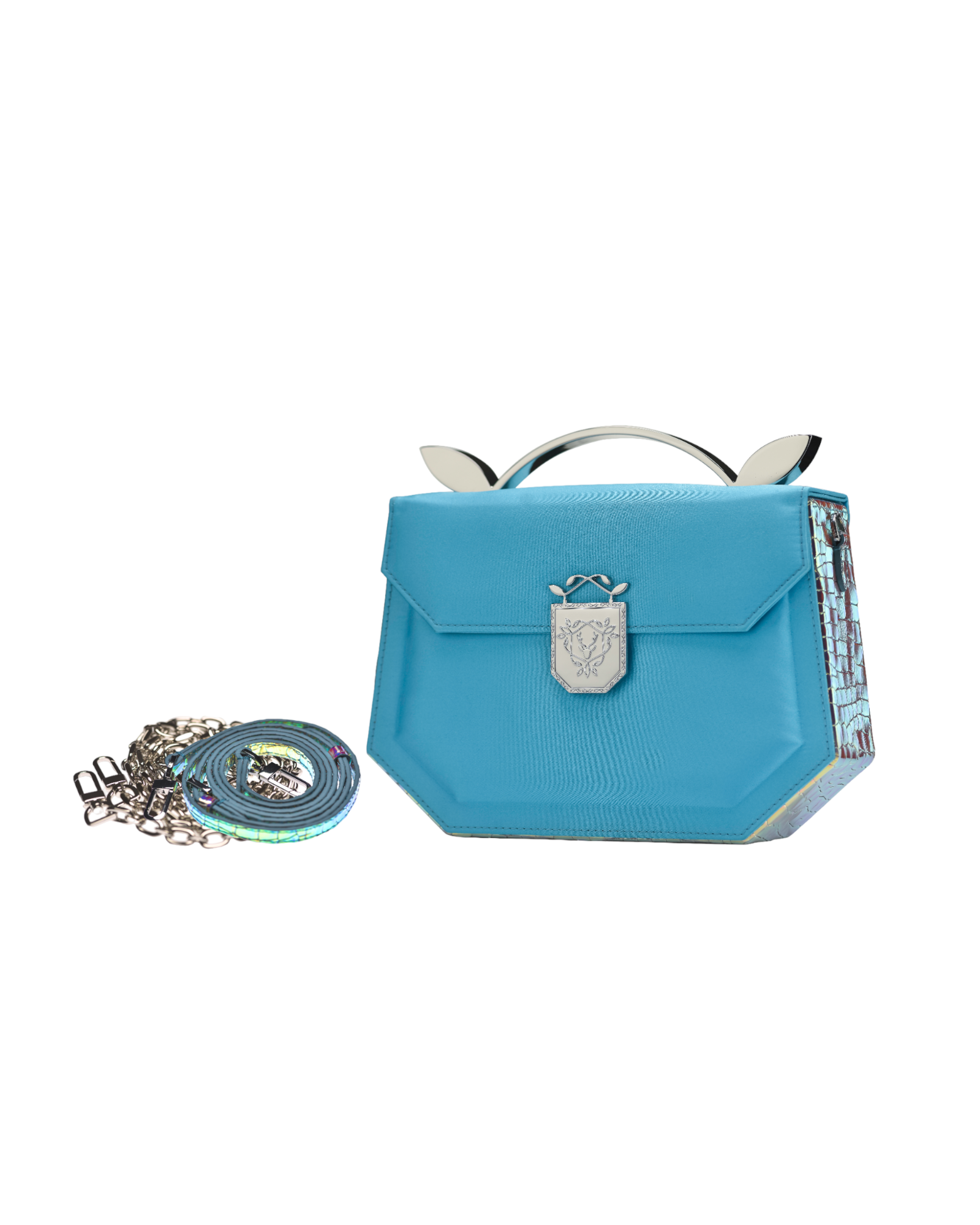 Rania Manasra Shoulder Satin Royal Blue Bag