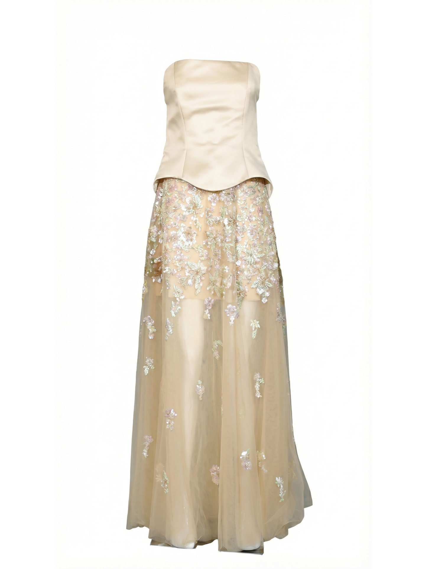 La Soleia Gown – Crepe Satin & Layered Chiffon