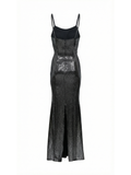 Glimmer Long Curvy Dress – Lycra Sequined Fabric