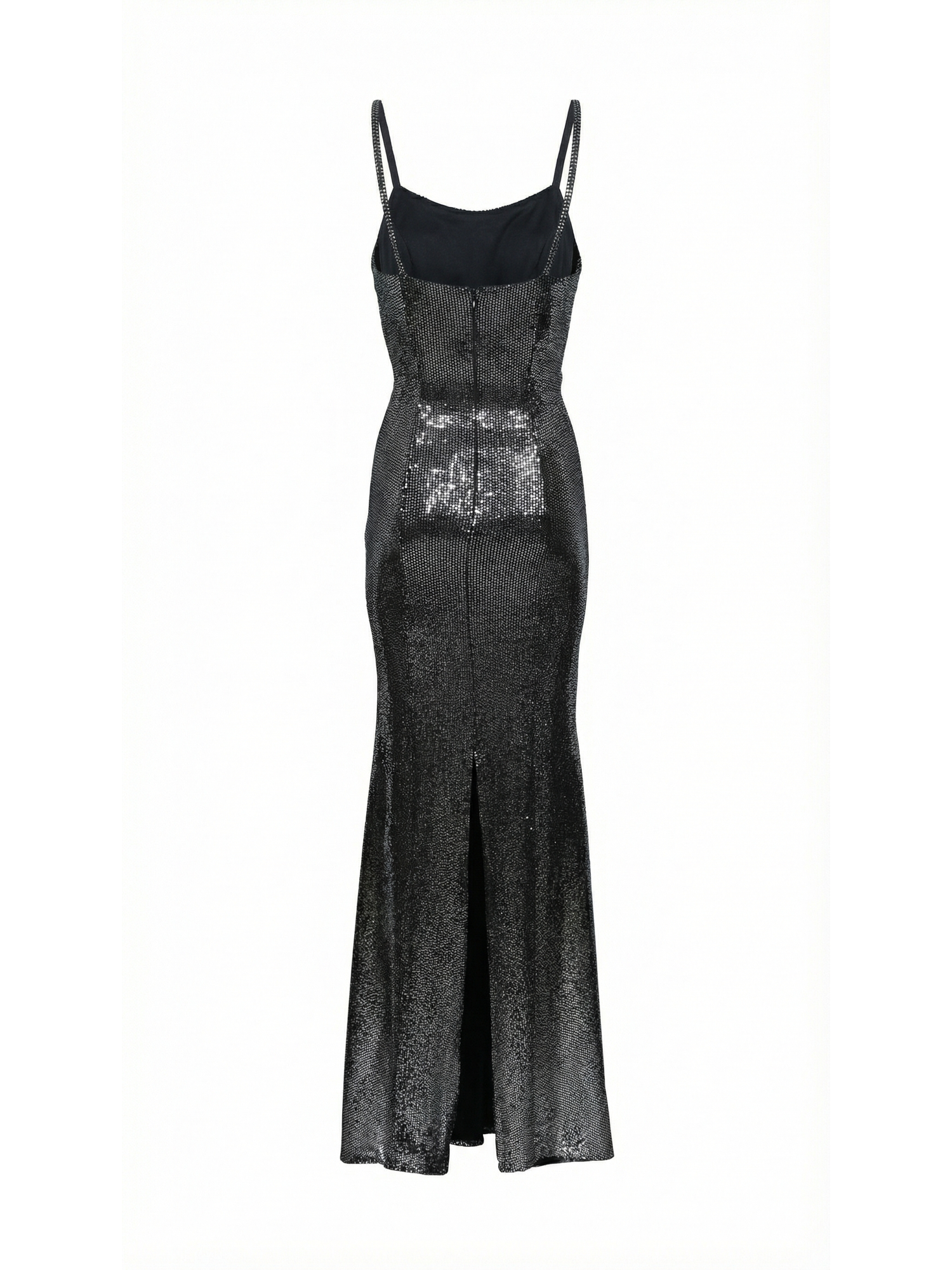 Glimmer Long Curvy Dress – Lycra Sequined Fabric
