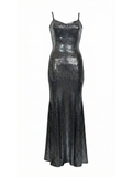 Glimmer Long Curvy Dress – Lycra Sequined Fabric