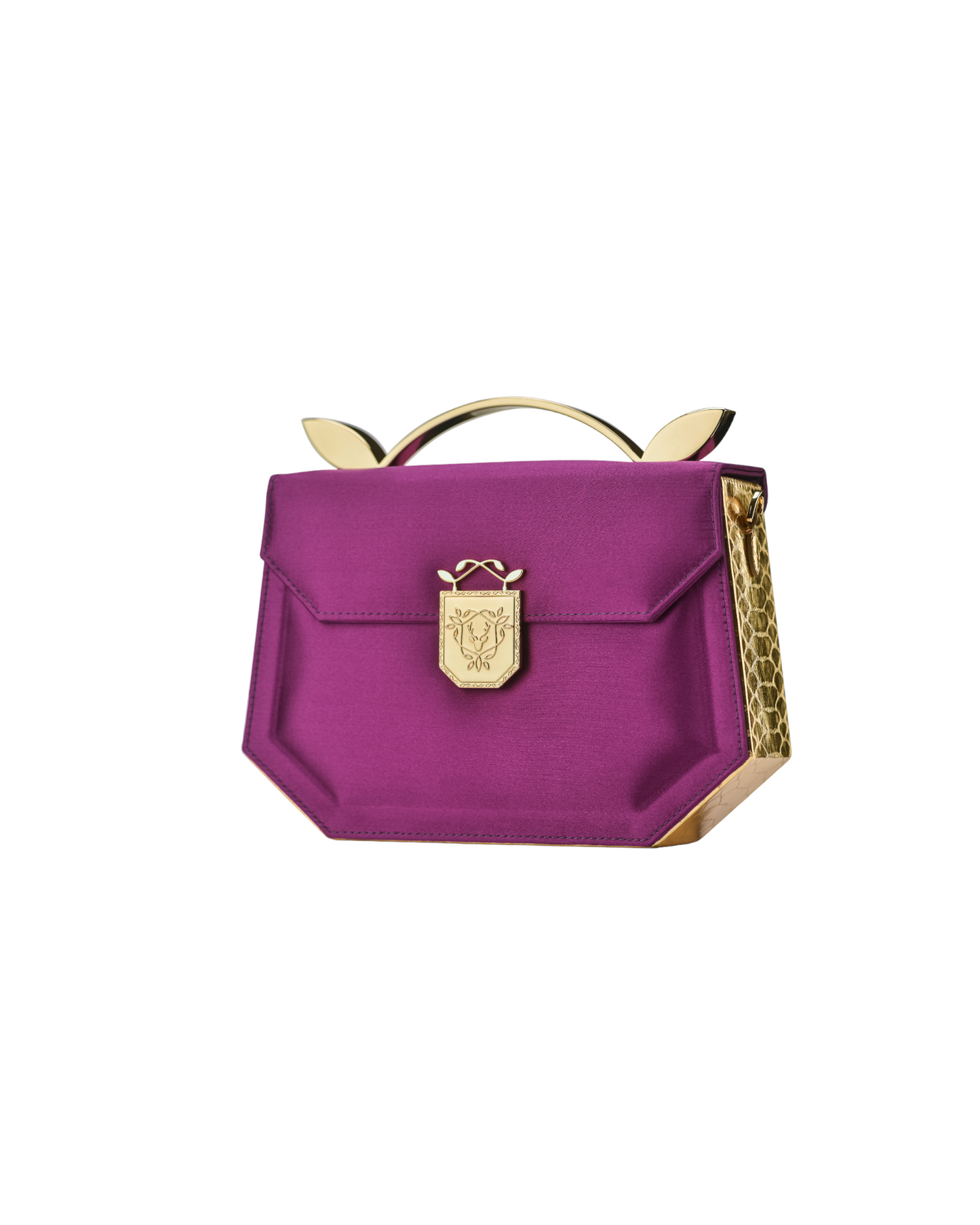 Rania Manasra Shoulder Satin Purple Bag
