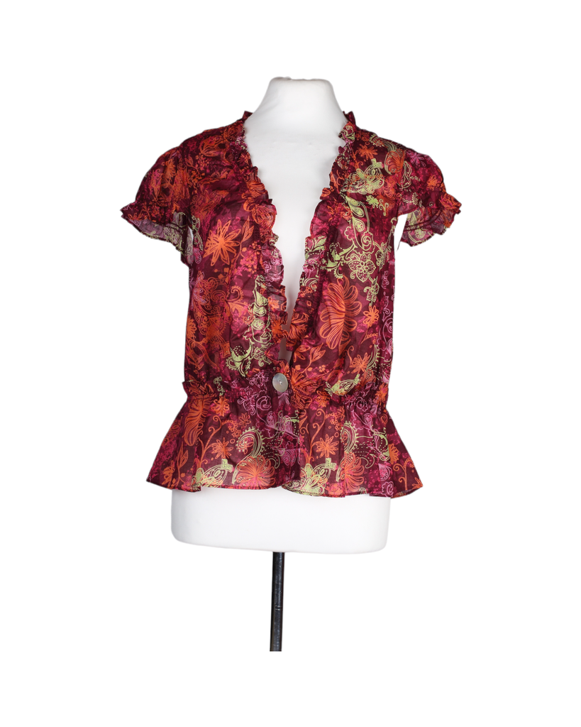 DKNY Half Sleeve Printed Top
