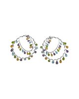 Gems & Diamonds Round Earrings