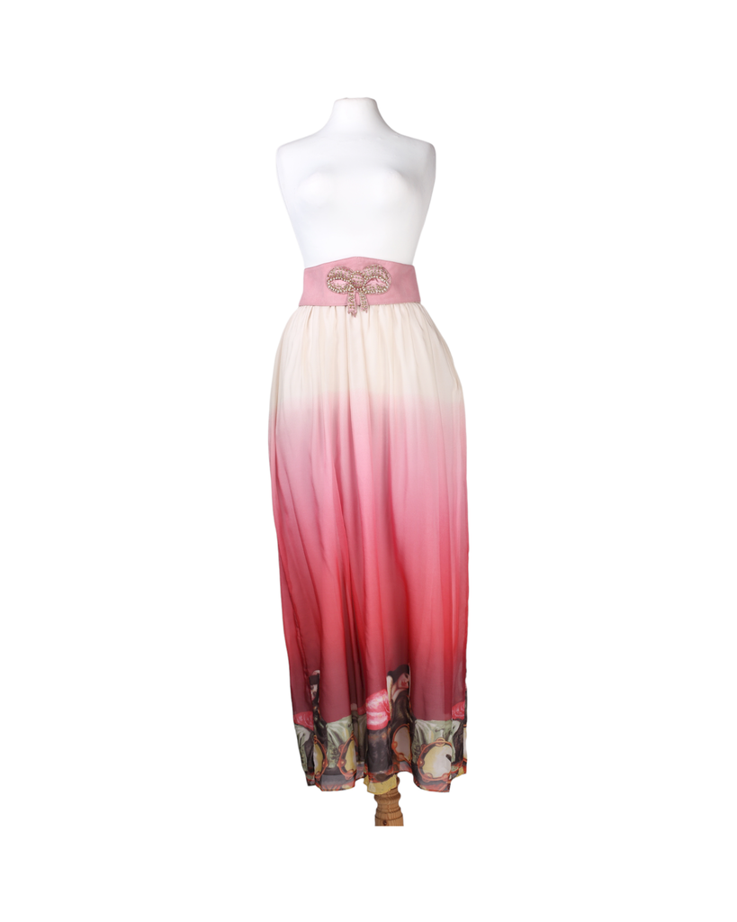 Manoush Beige and pink skirt