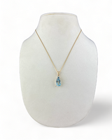Silver Necklace with Topaz