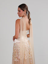 La Soleia Gown – Crepe Satin & Layered Chiffon