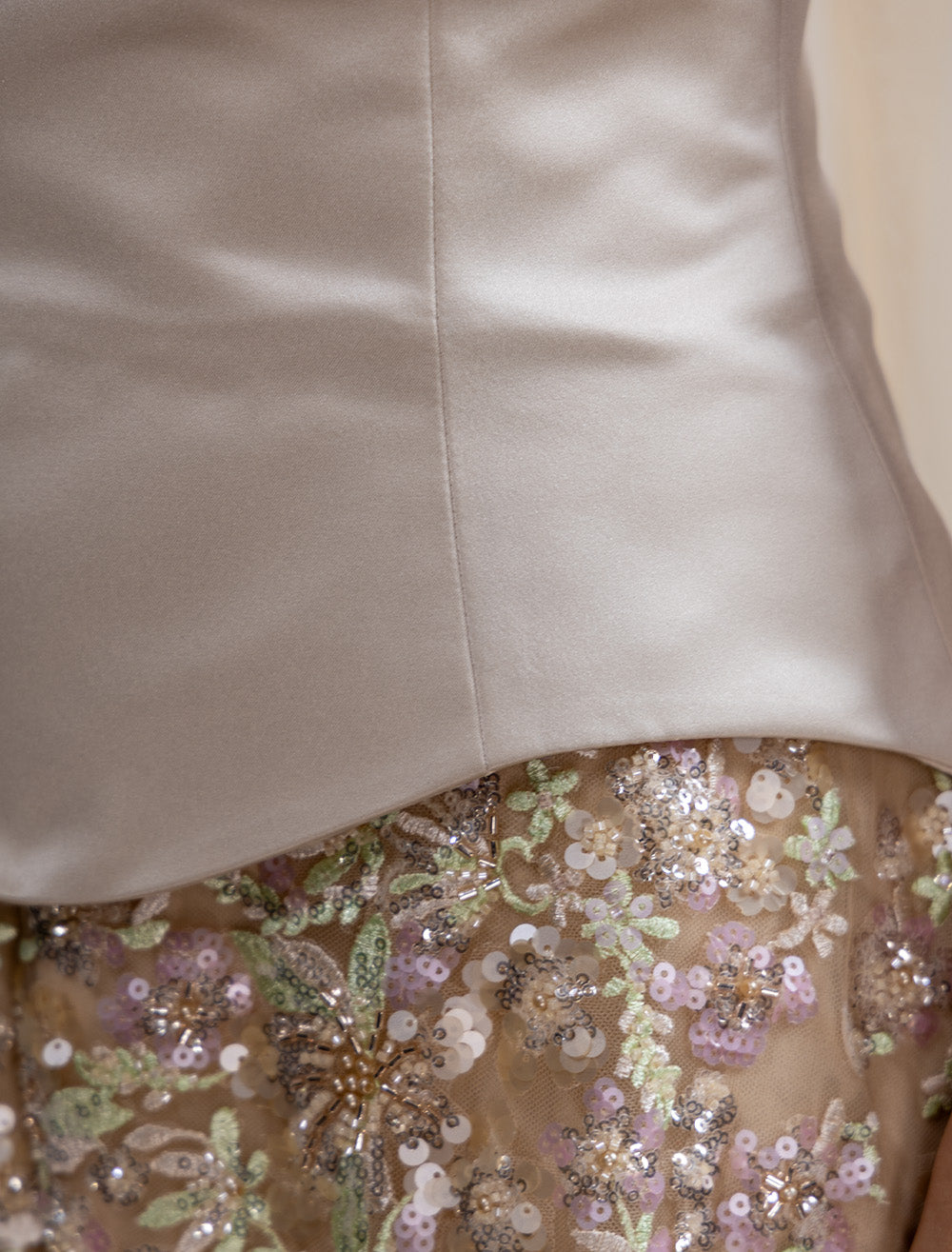 La Soleia Gown – Crepe Satin & Layered Chiffon