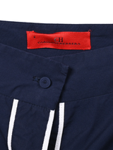 Carolina Herrera Navy A-Line Midi Skirt