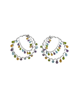 Gems & Diamonds Round Earrings