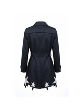 Viktor & Rolf Black Star-Hem Mini Coat Dress