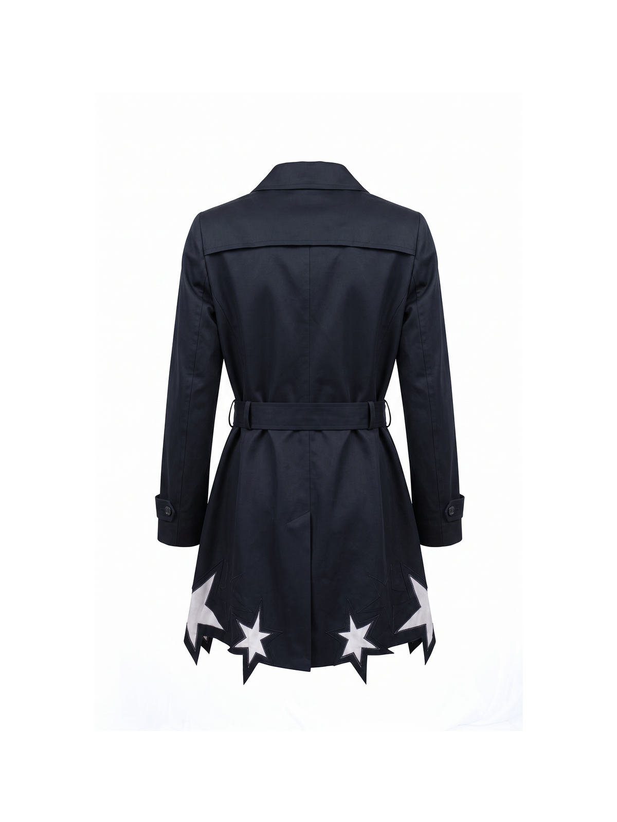 Viktor & Rolf Black Star-Hem Mini Coat Dress