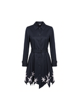 Viktor & Rolf Black Star-Hem Mini Coat Dress