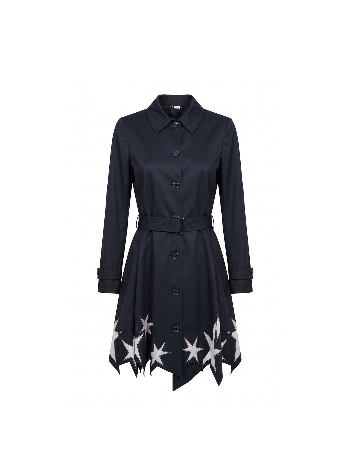 Viktor & Rolf Black Star-Hem Mini Coat Dress