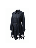 Viktor & Rolf Black Star-Hem Mini Coat Dress