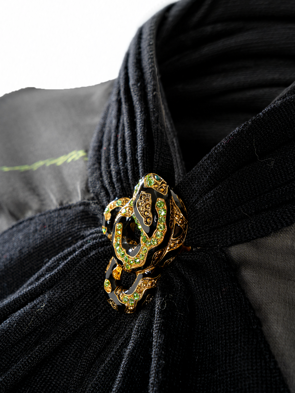 Roberto Cavalli Black Blouse with Floral Sleeves — detail 3