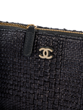 Chanel Black Textured Zip-Top Chain Shoulder Bag — detail 5