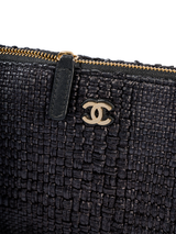 Chanel Black Textured Zip-Top Chain Shoulder Bag — detail 5