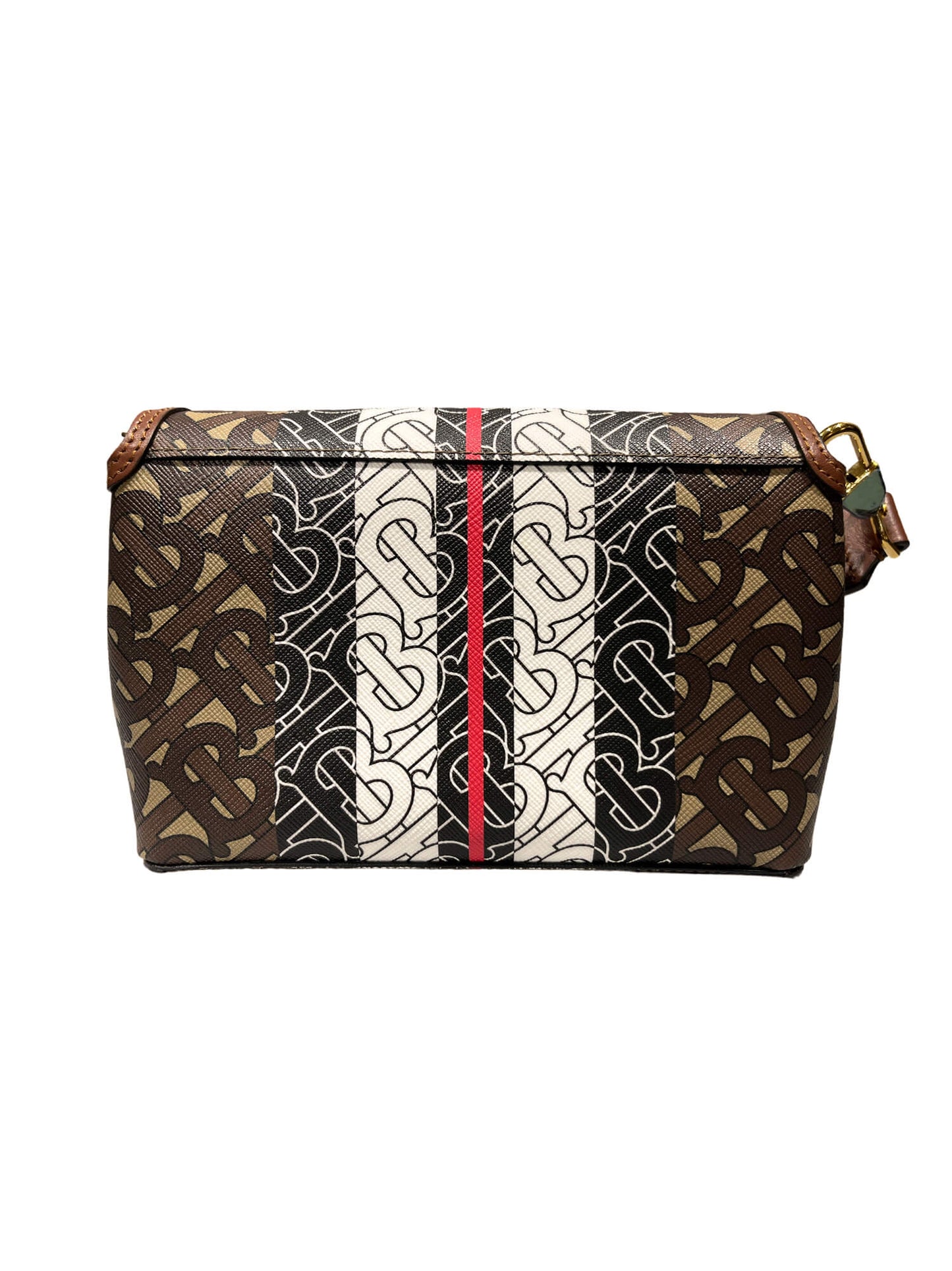 Burberry Brown TB Monogram Coated Canvas and Leather Hackberry Crossbody Bag