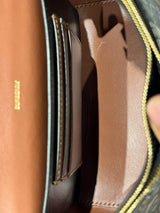 Burberry Brown TB Monogram Coated Canvas and Leather Hackberry Crossbody Bag