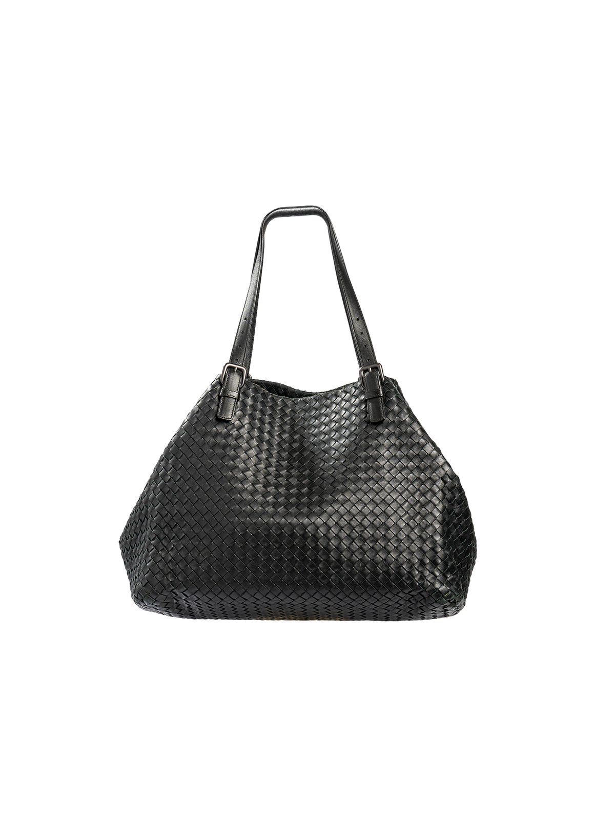 Bottega Veneta black woven tote — detail 1