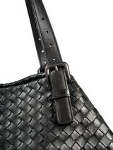 Bottega Veneta black woven tote — detail 3