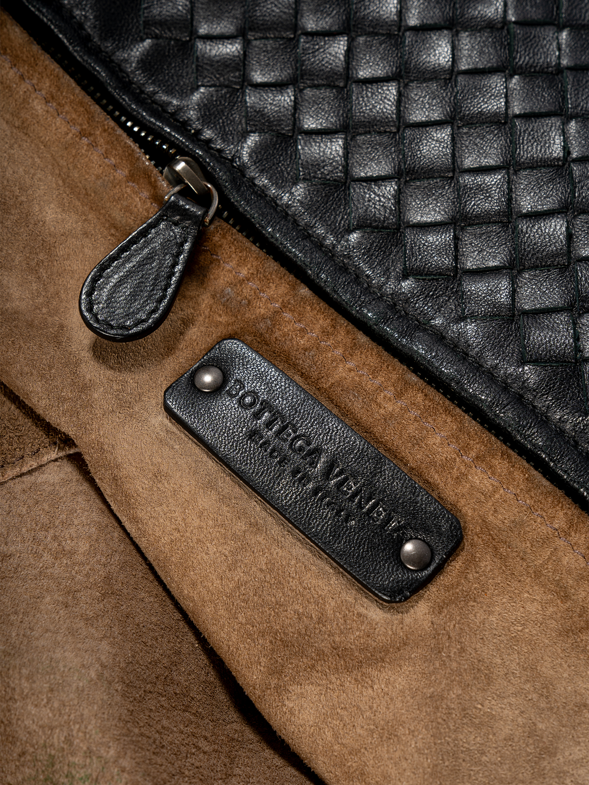 Bottega Veneta black woven tote — detail 4