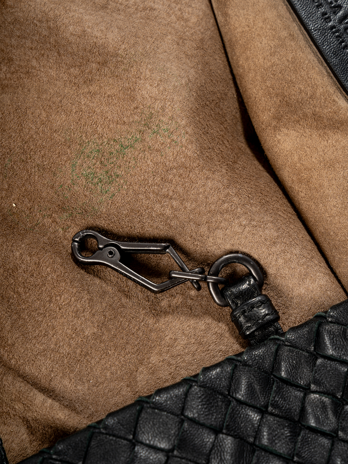 Bottega Veneta black woven tote — detail 5