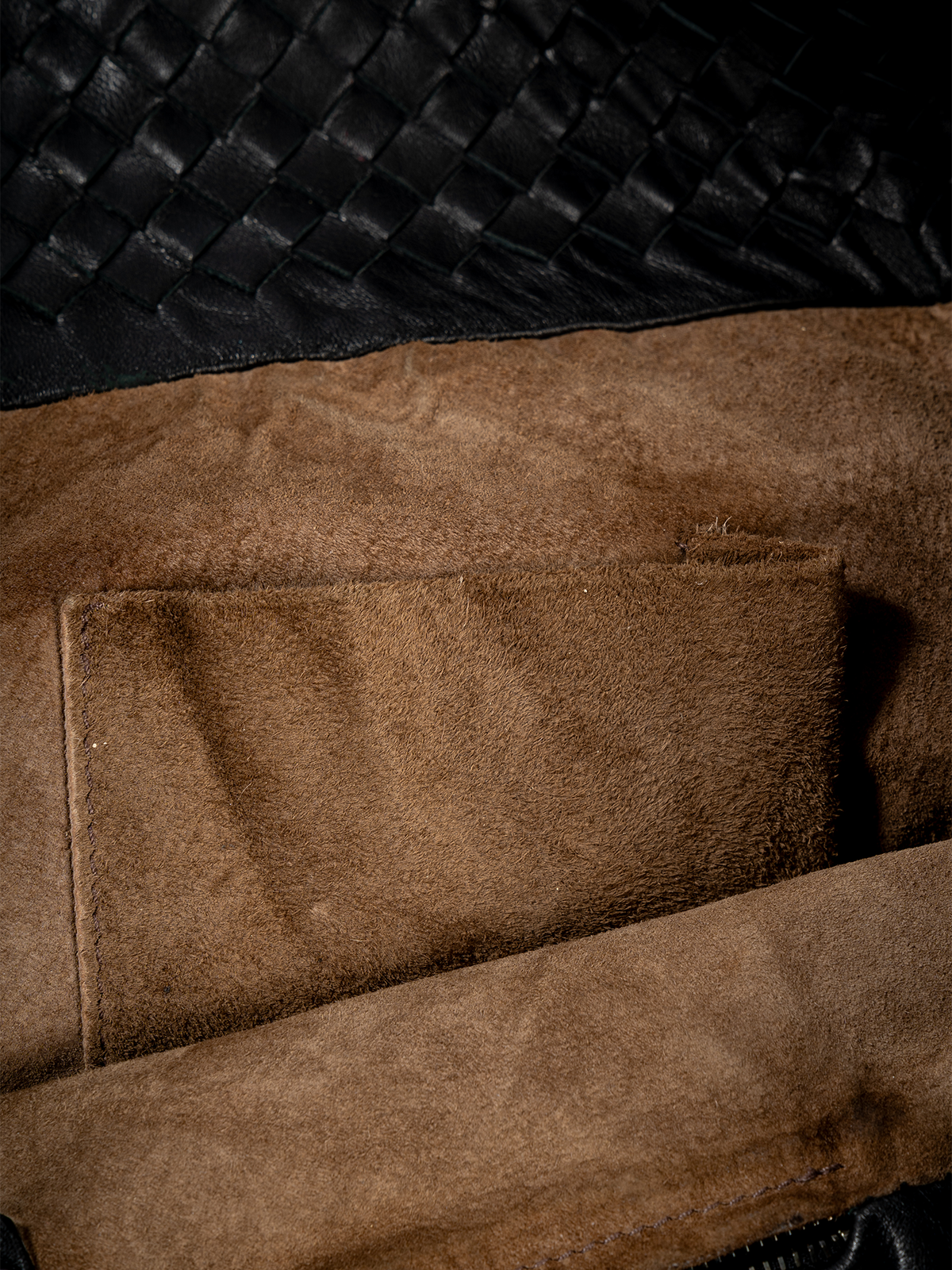 Bottega Veneta black woven tote — detail 6
