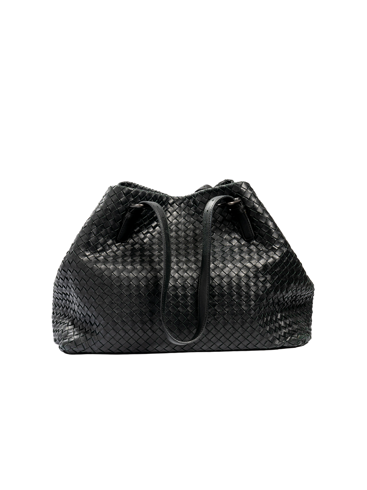 Bottega Veneta black woven tote — detail 8