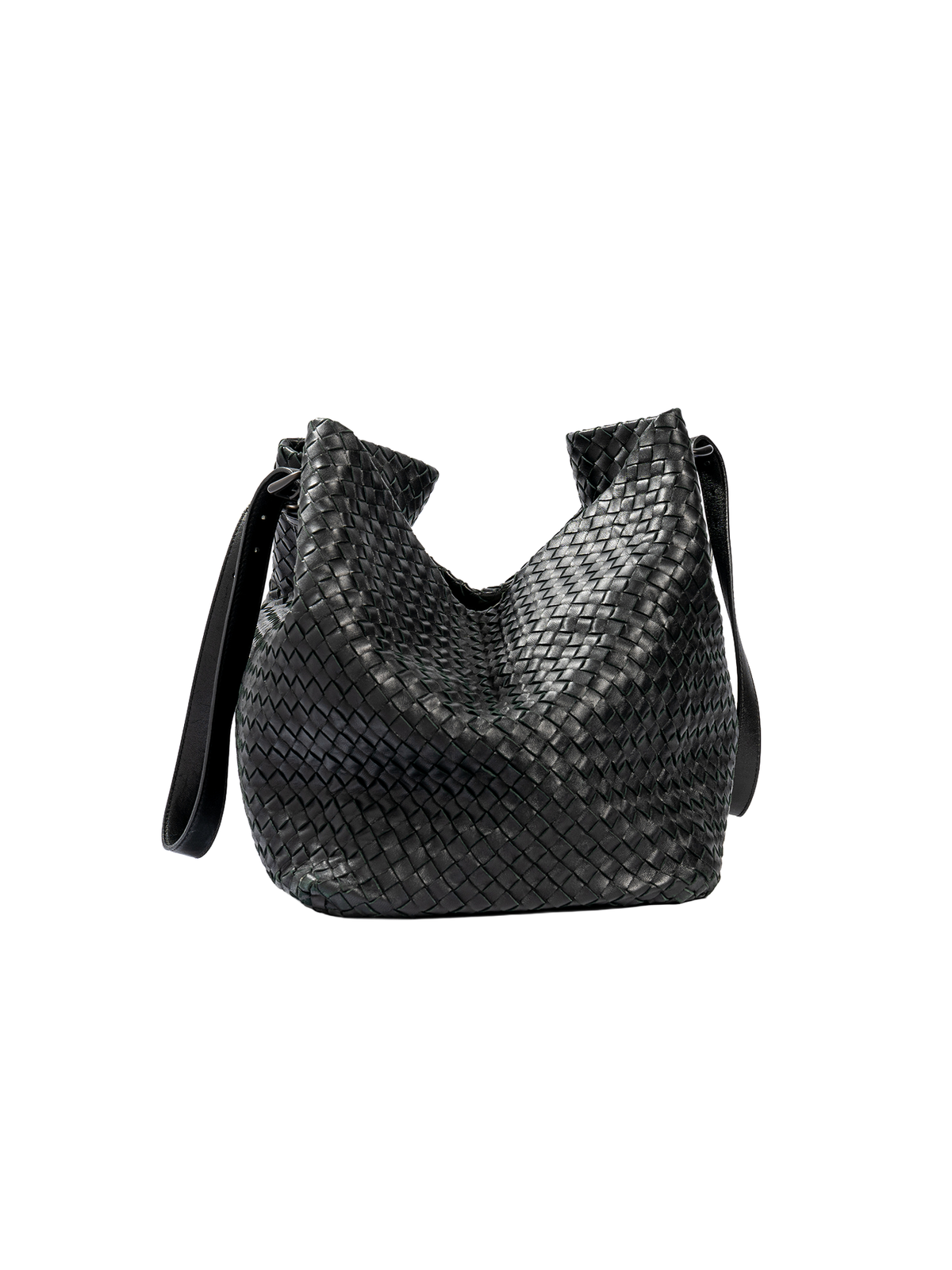 Bottega Veneta black woven tote — detail 9