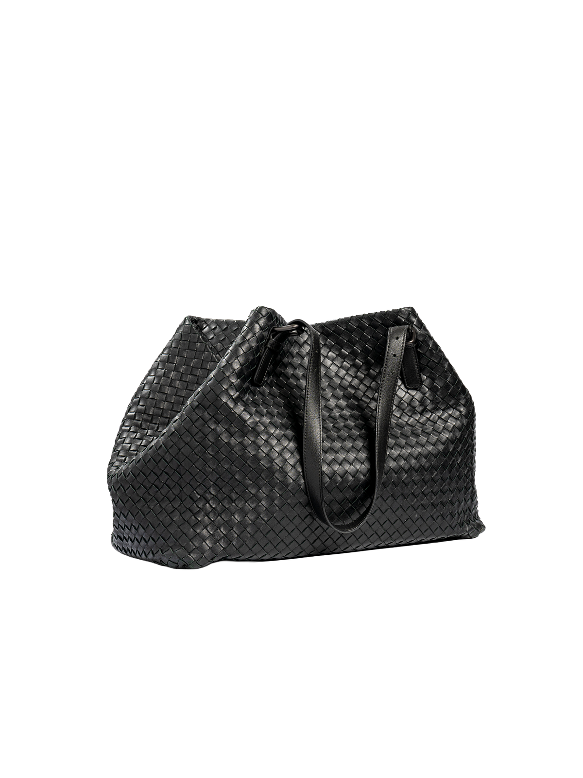 Bottega Veneta black woven tote — detail 10