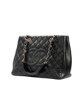 Chanel Black Quilted Zip-Top Chain Shoulder Bag — full view