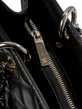 Chanel Black Quilted Zip-Top Chain Shoulder Bag — detail 1