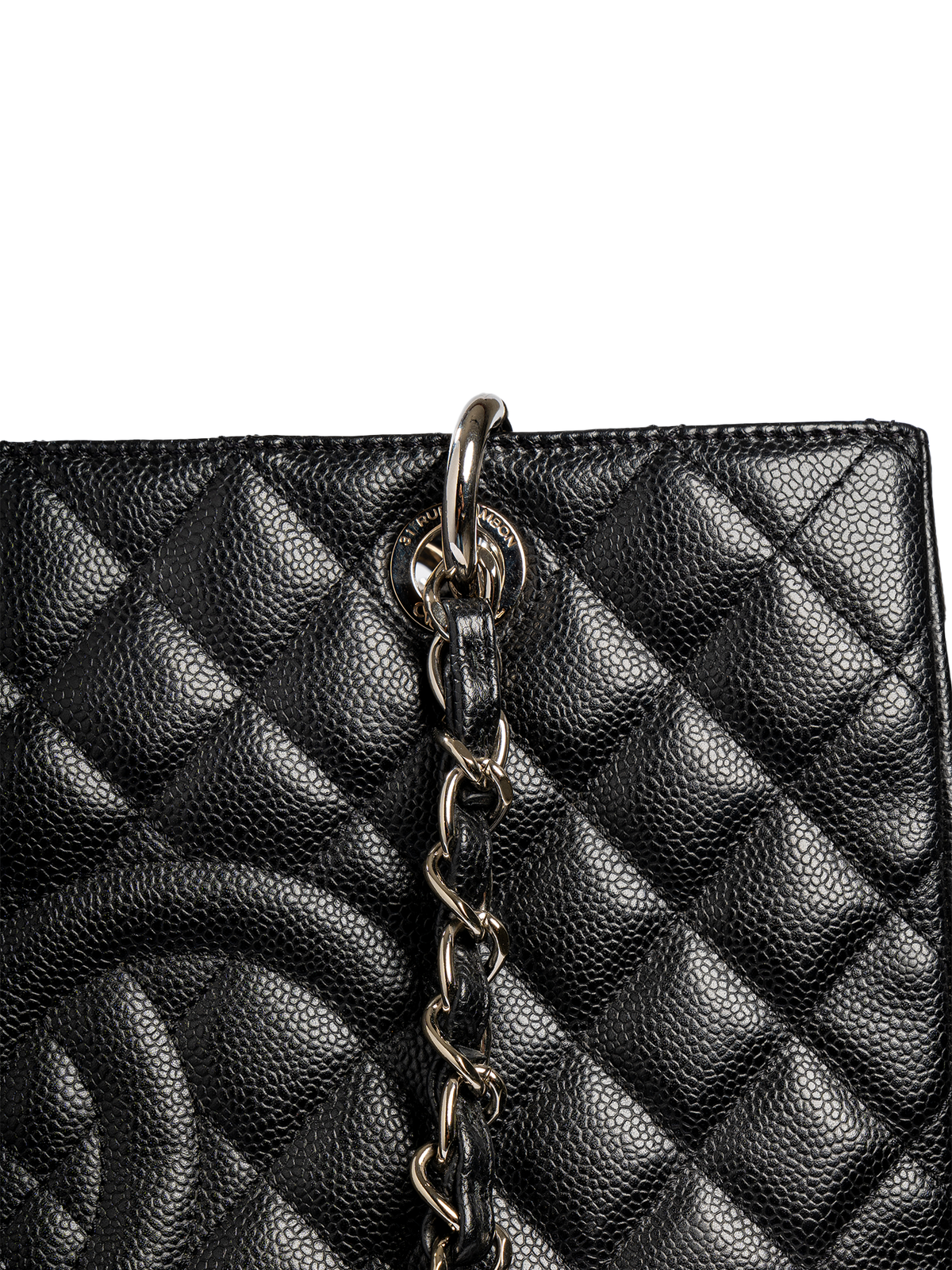 Chanel Black Quilted Zip-Top Chain Shoulder Bag — detail 2