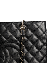 Chanel Black Quilted Zip-Top Chain Shoulder Bag — detail 2