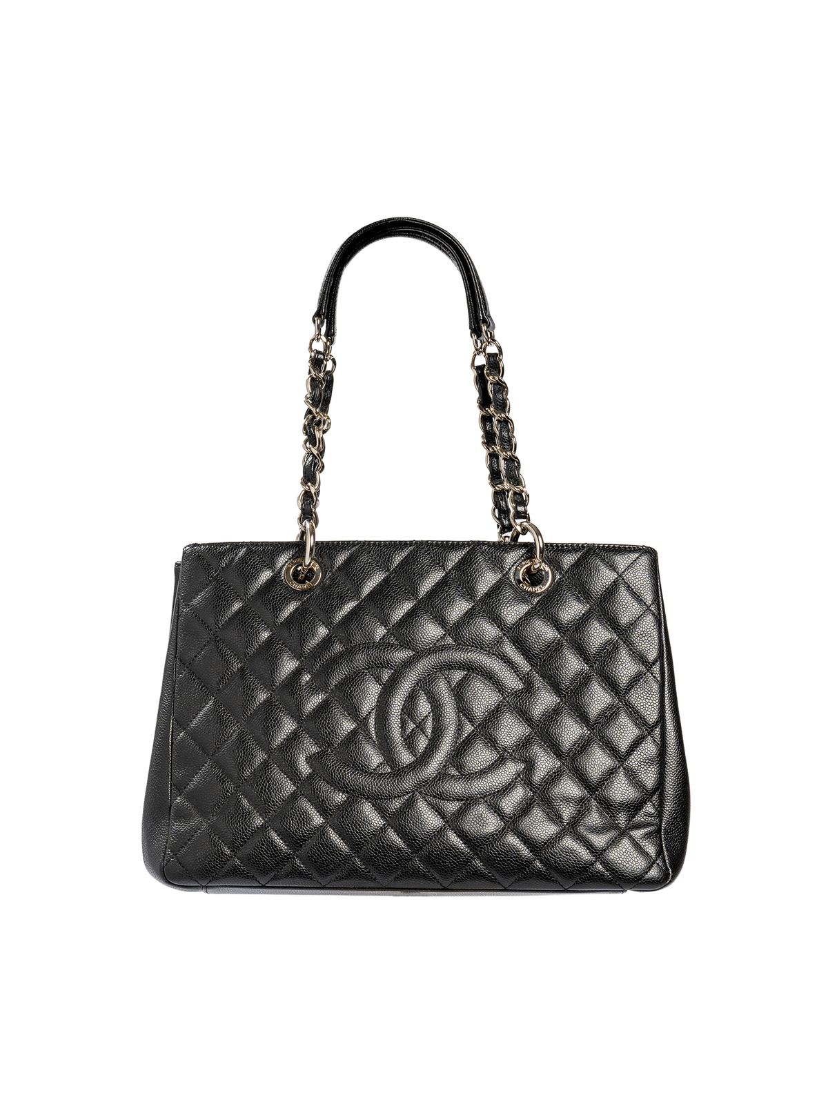 Chanel Black Quilted Zip-Top Chain Shoulder Bag — detail 3