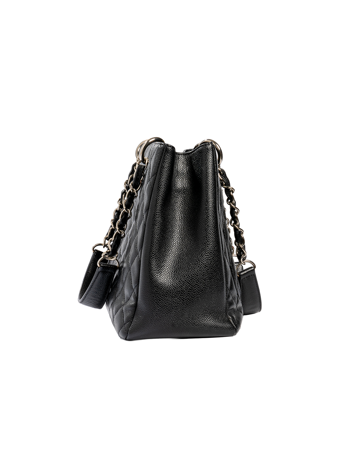 Chanel Black Quilted Zip-Top Chain Shoulder Bag — detail 4