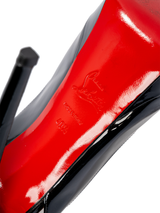 Christian Louboutin Black Platform Peep-Toe Slingback Heels — detail 3