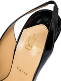 Christian Louboutin Black Platform Peep-Toe Slingback Heels — detail 4