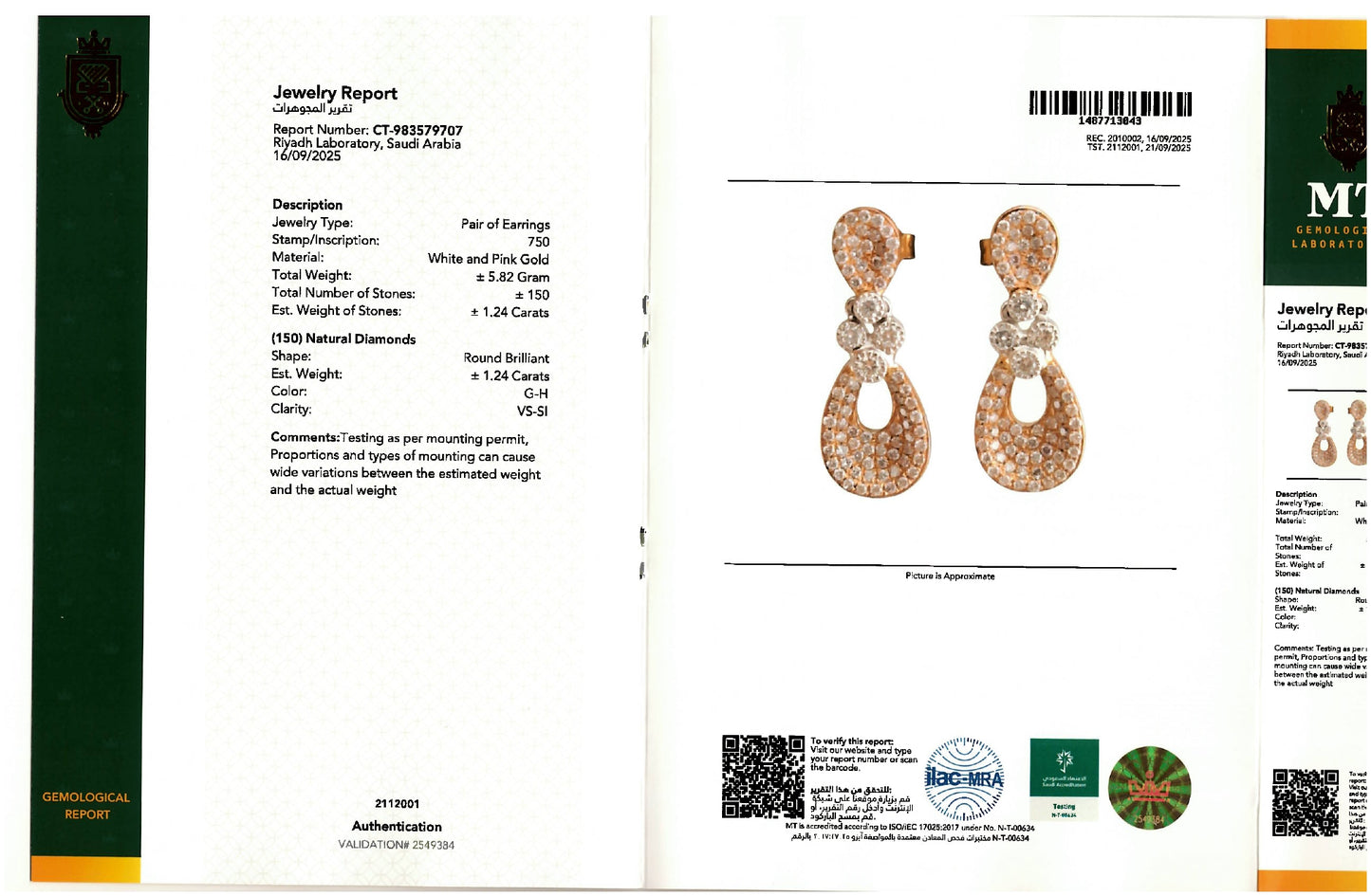 Two-Tone Diamond Infinity Drop Earrings in 18K Gold
