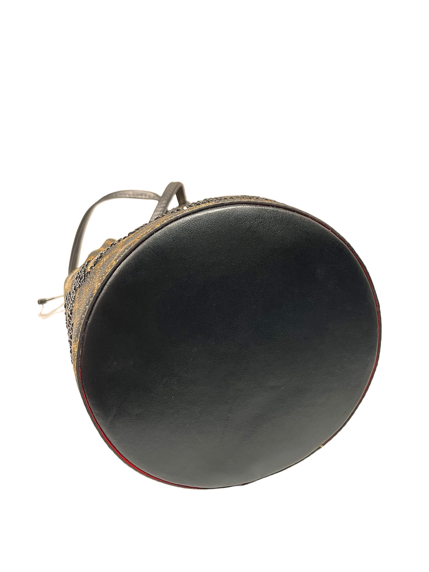 Christian Louboutin “Marie Jane” Leopard/Lurex Bucket Bag