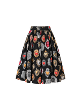 Dolce & Gabbana Sacred Heart Print A-Line Midi Skirt