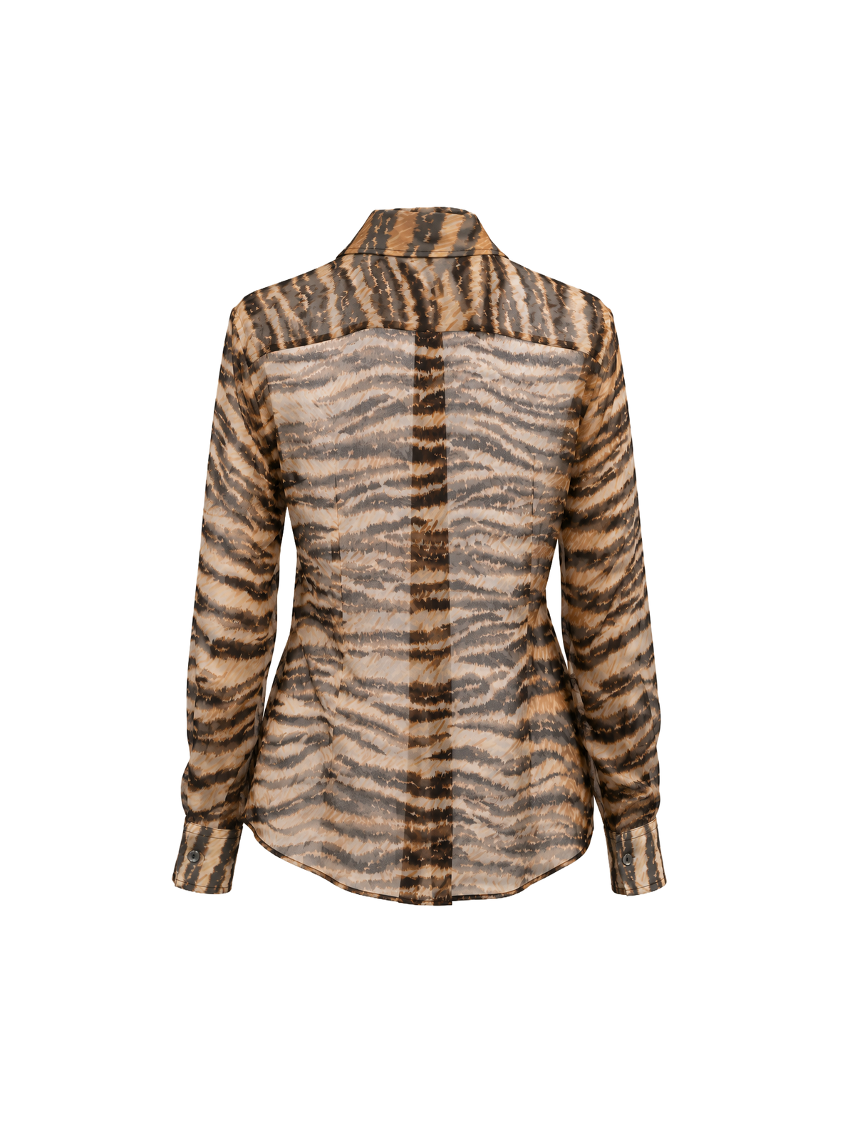Dolce & Gabbana Tiger Print Chiffon Blouse