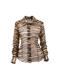Dolce & Gabbana Tiger Print Chiffon Blouse
