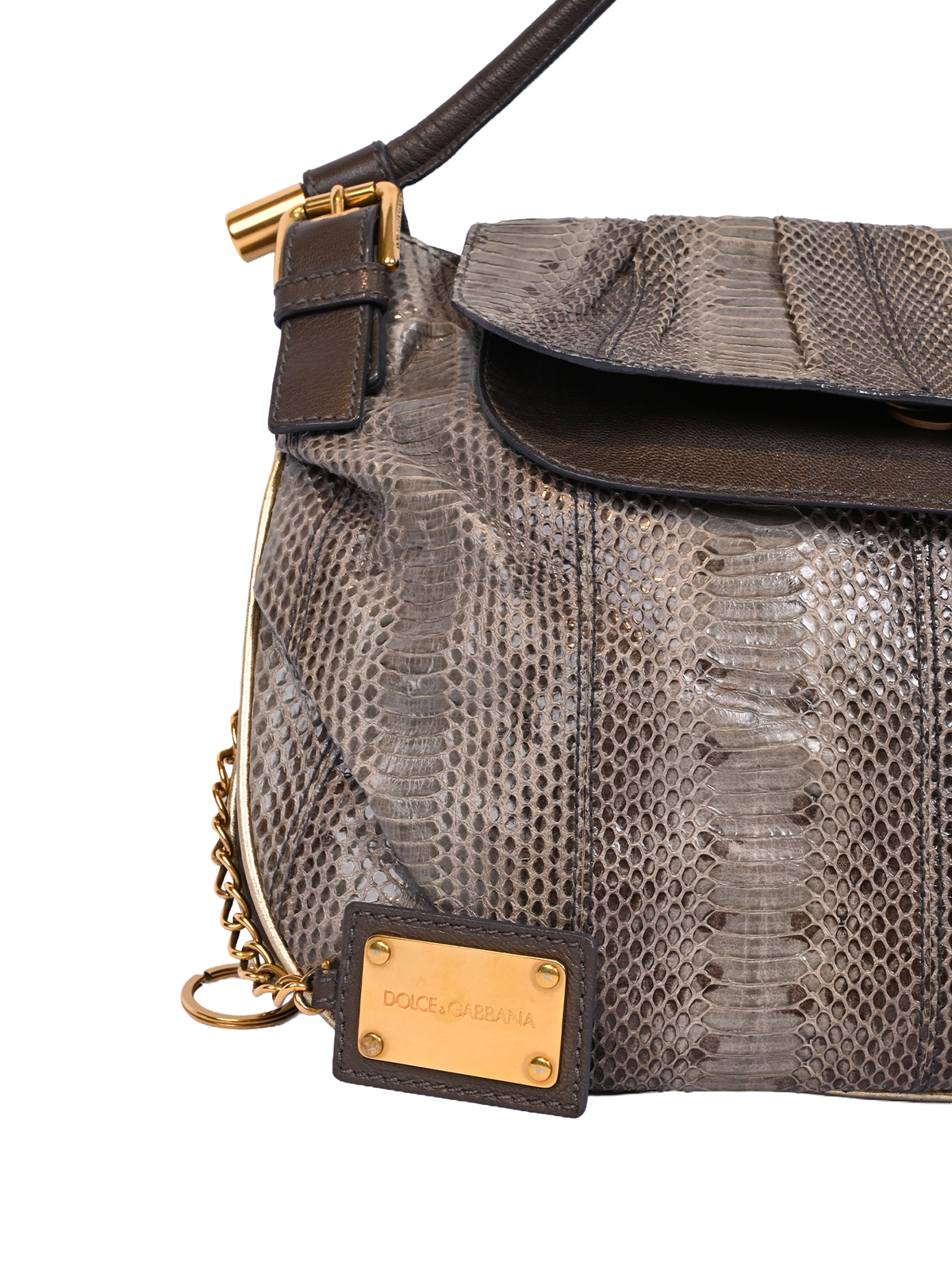 Dolce & Gabbana Python Leather Shoulder Bag