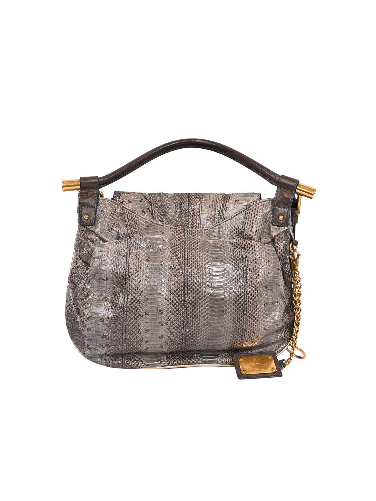 Dolce & Gabbana Python Leather Shoulder Bag