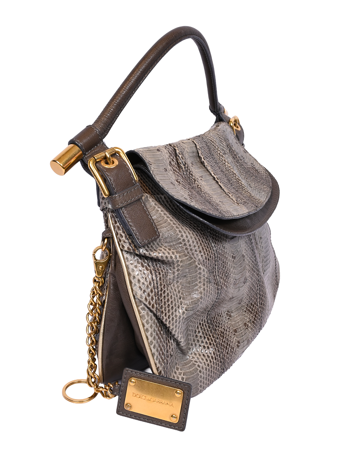 Dolce & Gabbana Python Leather Shoulder Bag