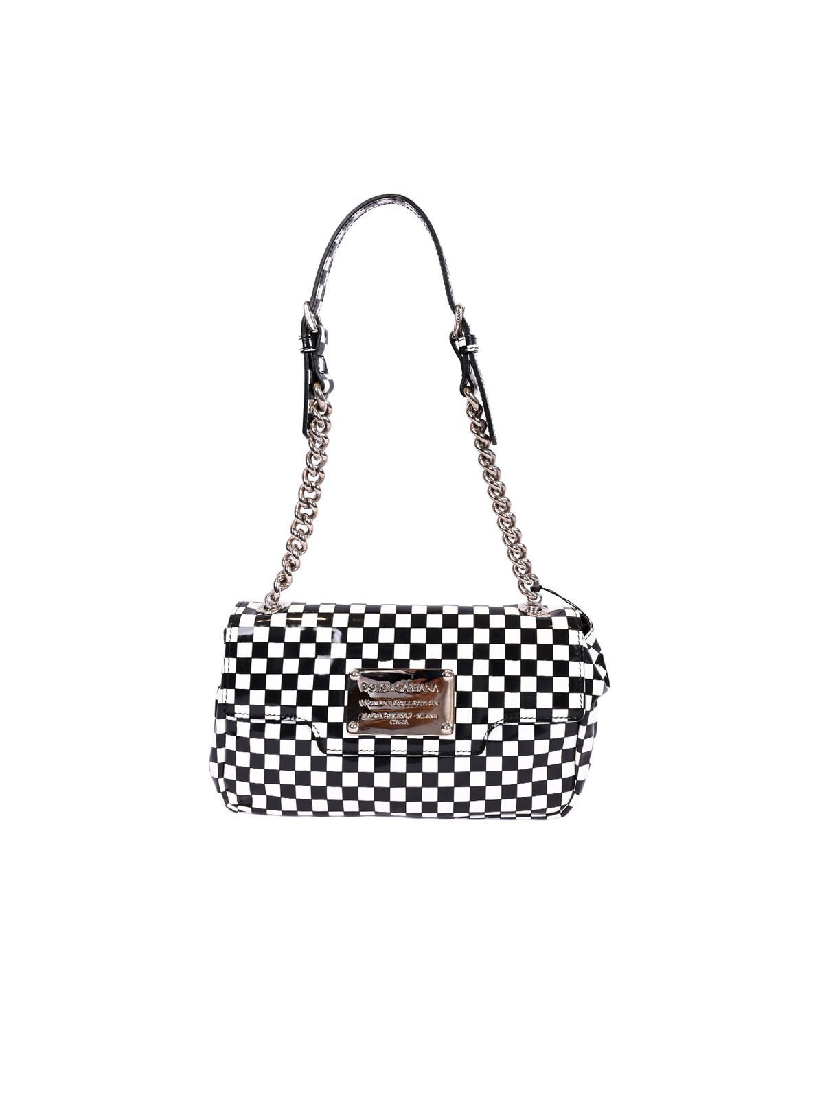 Dolce & Gabbana Checkered Leather Shoulder Bag