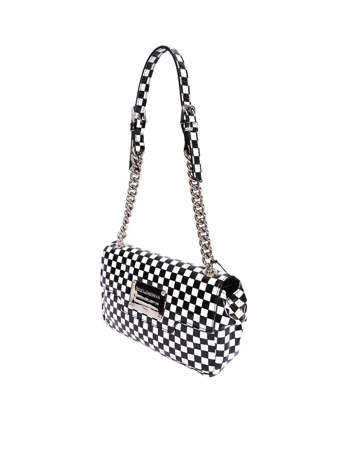 Dolce & Gabbana Checkered Leather Shoulder Bag